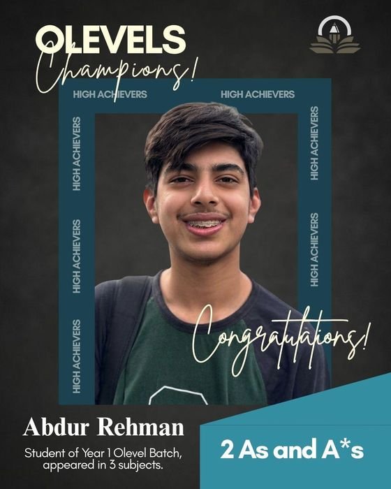 Abdur Rehman &mdash; 2 As and A*s in the May 2026 Cambridge O Levels