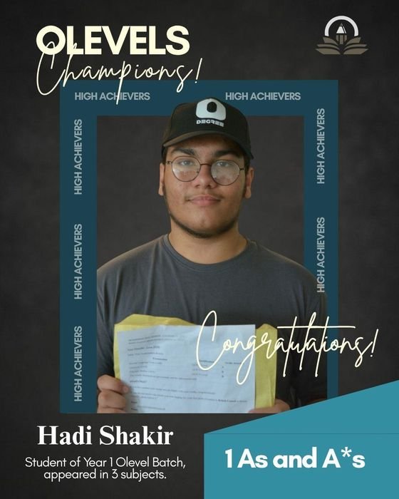 Hadi Shakir &mdash; 1 A / A* in the May 2026 Cambridge O Levels